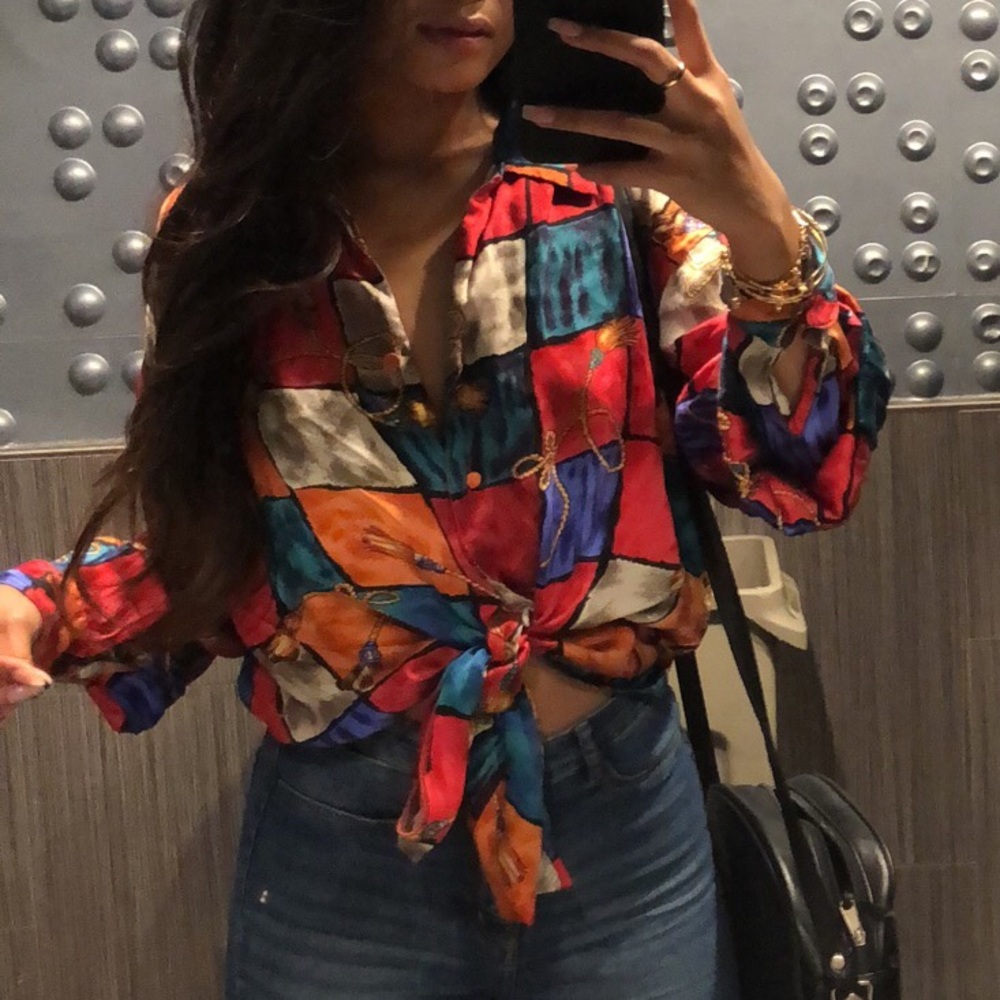 Silk multicolor blouse